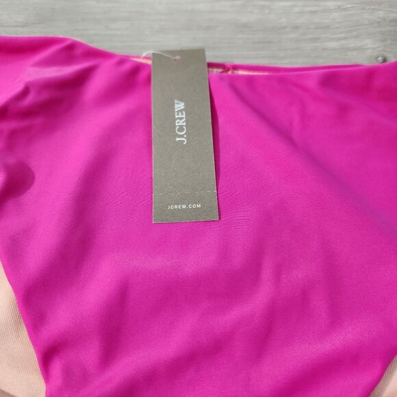 J. Crew Pink Curved Waist Cheeky Bikini Bottom New With Tags Womens Size XXL - Picture 7 of 16